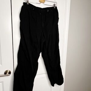 Reclaimed Vintage Oversized pull on pants Unisex Size 28 Black, parachute pants